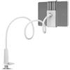 BLNGET Supporto per telefono e tablet per letto con braccio flessibile da 70 cm e semplice nero/bianco per uso versatile supporto tablet a collo d'oca