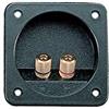 Superauto hi-fi Vaschetta Portaterminali EMY534 Vaschetta quadrata in ABS nera con terminali a vite 98,5 x 98,5 mm