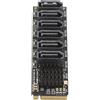 Akozon M.2 SA A PCI, o SA A3.0 Scheda Adattatore 6 Gbps Ad Alta velocità ASM1166 Express 3.0 6 Por S Con Rulli Espansione PCIE Con Smar Indica o Convertitore Uplink PCIE3.0 X2 16 Gbp