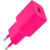 FOREVER Setty - Caricatore USB da 2,4 A, adatto per tutti i telefoni cellulari, smartphone, tablet, UVM, adattatore di ricarica, caricatore da parete per iPhone, Samsung, Huawei (rosa)