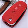 mt key Key Soft Case Cover protettiva Chiave per auto Ford Mondeo Focus S-Max Fiesta Transit chiave pieghevole a distanza/Colore: rosso