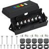 Generic Scatola junction per rimorchio, Quick Identification Distribution Block, 7 vie rimorchio Junction-Box con etichette per sette set di cavi rimorchi, adatto per camper pickup camper