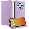 MOJIA Cover per Oppo Find X8 PRO, [Forte Chiusura Magnetica] Case Portafoglio in Pelle PU Premium, Custodia a Libro per Telefono con Porta Carte. Viola