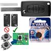 mt key Kit di riparazione per auto Telecomando Chiave di ricambio per telecomando con 3 pulsanti + HU83 Blank + Batteria compatibile con Peugeot Expert RCZ 308 207 307 Citroen C5
