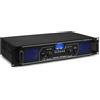 Fenton FPL500 Amplificatore Digitale - Amplificatore Digitale Classe D, 2 x 250 Watt, Bluetooth, Lettore Multimediale Integrato, Porta USB/SD, Effetto LED Blu, Montabile su Rack, Telecomando