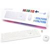 Simpletek - Kit Mouse & Tastiera Wireless 2.4G Layout SWE, NO, DK, FI | Nordic Keyboard QWERTY con Tastierino Numerico Mouse Ergonomico 3 Tasti Ricevitore USB