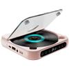 Generic Lettore CD portatile con Bluetooth, piccoli lettori CD Hi-Fi con altoparlante, riproduttore compatto per auto/studio/viaggi, incluso cavo USB-C e auricolari (rosa)