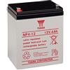 Yuasa NP4-12 Yuasa - Batteria al piombo NP4-12 con 12 Volt e 4 Ah