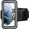 CoverKingz Porta cellulare da corsa per Samsung Galaxy S21+ (Plus) 5G - Porta telefono corsa con tasca portach Galaxy S21+ (Plus) 5G - Portacellulare per correre Fascia braccio smartphone Nera