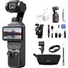 DJI Osmo Pocket 4 Combo Standard, fotocamera stabilizzata tascabile per vlog, CMOS da 1″ e 4K/240fps, stabilizzazione a tre assi, 107 GB di memoria integrata (Multiple Accessories Bundle)