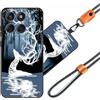 JEZSTHAI Cover Compatibile con Motorola Edge 60 Fusion Custodia in Silicone TPU Morbido con Cordino/Laccio Tracolla Cellulare,Antiurto AntiGraffio Protettiva Bumper Case con Motivi,Cover*A08