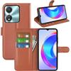 Fertuo Cover per Honor X5c Plus, Custodia Portafoglio Cover a Libro in Pelle Flip Case Sottile con Silicone Bumper, Fibbia Magnetica, Porta Carte e Kickstand, Marrone