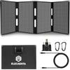 ELECAENTA 40W ETFE Caricabatterie Solare, Pannello Solar Portatile con Porte 18V CC, QC3.0 USB-A, PD30W Tipo-C, Caricatore Solare Pieghevole Impermeabile IP68 Ultraleggero per Cellulare Tablet Viaggi Campeggio