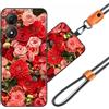 JEZSTHAI Cover Compatibile con ZTE Blade A34 Custodia in Silicone TPU Morbido con Cordino/Laccio Tracolla Cellulare,Antiurto AntiGraffio Protettiva Bumper Case con Disegno Motivi,Cover*A03