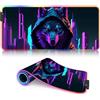 BUBELS Magic Wolf - Tappetino per mouse RGB per gaming, MacBook, PC, laptop, scrivania, con 14 modalità di illuminazione e mouse USB per gaming, MacBook, PC, laptop, scrivania, 40 x 90 cm