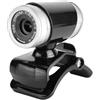 Dpofirs Webcam per PC, 12.0M pixel Videocamera Web a 360 gradi con clip, Videocamera USB con microfono, Videocamera Full HD 640 x 480 con risoluzione dinamica per laptop e desktop(Nero + argento)