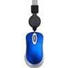 Generic Mini Mouse Ottico Retrattile Portatile USB Con Cavo Ergonomico per Ufficio, Casa, Computer, PC, Laptop (Blue)