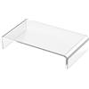 BELLIFFY Supporto per Monitor in Acrilico per Ufficio Rialzo Scrivania Resistente Organizzatore e Piattaforma Trasparente Elegante per Migliorare Spazio Desktop