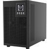 RVT SECURITY ups 3000 VA Onda SINUSOIDALE Pura con display LCD 2400 watt Doppia Conversione 4 Uscite Schuko, USB, RS232, EPO, Slot SNMP, 6 Batterie 12V-7Ah (Grigio)