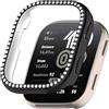Generic Custodia Bling compatibile con Amazfit Bip 6 Cover rigida PC cristallo diamanti strass custodia protettiva antiurto smartwatch senza pellicola protettiva (nero)