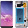Fabater Sostituzione Schermo Telefono da 6,4 Pollici, Kit di Riparazione Display LCD Digitalizzatore Touch con Cornice Intermedia e Strumento di Riparazione per S10 Plus per SM G975F (SILVER)