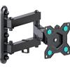 ONKRON Supporto da Parete per TV da 10 a 35 pollici - Braccio per Televisore con Peso fino a 20 kg - Sostegno TV Muro VESA 75x75-100x100 mm/Staffa per Televisore Inclinabile e Girevole R4-B Nero