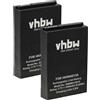 vhbw 2x batteria compatibile con Motorola XPR7550, TLK100i, TLK110, SL7590, TLK100 radio (1800mAh, 3,7V, Li-Ion)
