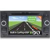 YUNTX [4+64G] Android 16 2 Din Autoradio per Ford Fiesta/Kuga/Transit/Focus - Incorporato CarPlay/Android Auto/DSP/Mirror Link/Bluetooth 5.0/Controllo del volante/Dual WiFi - Camera/MIC Incluso