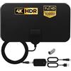 Generico ANTENNA TV INTERNA AMPLIFICATA ANTENNA PER DTT DVB-T/DVB-T2 PER TV DIGITALE 4K