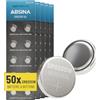 ABSINA 50x Batteria SR920SW orologio 1,55V ossido d'argento - SR920SW batteria orologio da polso a tenuta stagna e lunga durata - batteria 371 orologio / LR921 /370 / LR69 / AG11