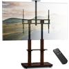 XTRARM Duolite mobile supporto TV elettrico per 45-110 max 120 kg, sollevatore TV motorizzato con regolazione in altezza continua tramite telecomando, max VESA900x800, con ripiani e presa di corrente