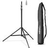 Walimex pro WT-806 Soporte de luz (con amortiguación de muelle, aluminio, máximo 256 cm, carga de 6 kg, Soporte para reflector, flash, softbox de estudio) con bolsa