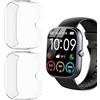 Blueshaweu Custodia per smartwatch T60 1,91, flessibile TPU protezione completa con pellicola protettiva antigraffio Custodia compatibile con uaue/Dyurwa/‎CASCHO/Matast T60. (Trasparente+Trasparente)