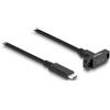 DELOCK SUPERSPEED USB 10 GBPS USB TYPE-C MACHO A HEMBRA DE 1M NEGRO