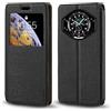 Shantime Custodia Flip in Pelle con Finestra Compatibile con Doogee S119, Display Visibile, Chiusura Magnetica Invisibile e Slot Carta(Nero)