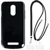 Shantime Custodia TPU con Tracolla/Collana a Spalla Compatibile con Brondi Amico Smartphone 4G, Cover Protettiva Antiurto con Laccio Regolabile