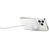 Belkin Tappetino ricarica wireless portatile con MagSafe BoostCharge (ricarica rapida fino a 15 W, supporto estraibile, per iPhone 13, iPhone 12, alimentatore non incluso),Bianco, WIA004dsWH