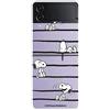 LA CASA DE LAS CARCASAS Custodia per Samsung Galaxy Z Flip4 ufficiale di Snoopy, a righe, trasparente