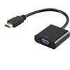 RETYLY Adattatore da HDMI a VGA HDMI maschio a femmina VGA RGB Adattatore maschio a femmina da 1080P per convertitore maschio-femmina da PC (nero)