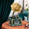 Generic Giradischi in vinile con grammofono lettore di dischi con altoparlante integrato 3,5 mm Aux-in/USB/FM e funzione Bluetooth - Perfetto per gli amanti della musica a casa/in ufficio