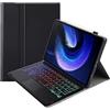 Generic Custodia con Tastiera per Honor Pad 10 / Tablet 10 12,1 pollici 2025 con Touchpad Retroilluminata a 7 Colori, Tasti Quadrati Bluetooth 5.0 Tastiera per HONOR Pad 10 12,1(Black)