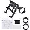 GUB Mountian Bike Phone Mount, Manubrio Bici da Strada Supporto Culla o Mountain Bike Moto, iPhone Android Tutti Gli Smartphone(Black)