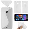 ebestStar - Cover Compatibile con Microsoft Nokia Lumia 535 Custodia Protezione S-Line Design Silicone Gel TPU Morbida e Sottile, Trasparente [Apparecchio: 140.2 x 72.4 x 8.8mm, 5.0'']