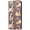 Mixroom - Custodia Cover Case a Libro per Samsung Galaxy A55 5G con Stand in Ecopelle Chiusura Magnetica Portafoglio Parte Interna in TPU Morbida Fantasia Carlino Cane Occhiali Rosa M773
