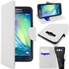ebestStar - Cover Compatibile con Samsung A5 Galaxy (2015) SM-A500F Custodia Portafoglio Pelle PU Protezione Libro Flip, Bianco [Apparecchio: 139.3 x 69.7 x 6.7mm, 5.0'']