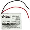 vhbw batteria compatibile con Apple IPod Shuffle G2 1GB, G3 MP3 music player lettore musicale (100mAh, 3,7V, Li-Ion)