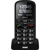 SAIET - Cellulare per Senior Facile da Usare PRONTO MAX - Telefono con Tasti Parlanti e Caratteri Grandi - Ideale per Anziani - Nero