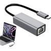 Generic Adattatore Ethernet USB di tipo C, convertitore di rete cablato per laptop, tablet, smartphone, in lega di alluminio con design compatto, plug and play, trasferimento dati veloce, connessione Internet