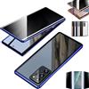 Styeyts Custodia magnetica su entrambi i lati, in vetro temperato, per Samsung, custodia Fullbody, in vetro temperato, antigraffio a 360 gradi, custodia a portafoglio (blu, per Samsung S24 Ultra)