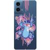 LA CASA DE LAS CARCASAS Custodia compatibile con Motorola Moto G34 Ufficiale Disney Stitch Graffiti per proteggere il tuo cellulare. Custodia in silicone trasparente flessibile con licenza ufficiale di Lilo & Stitch